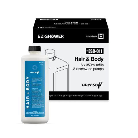 Eversoft Hair & Body Refill - 6 x 350ml