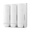 Wall Mount Body/Hair/Conditioner Trio Shower Dispenser - White