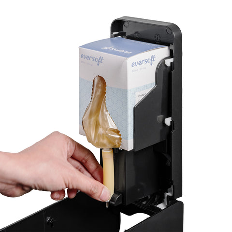 Wall Mount Manual Bag-in-Box Lotion Soap Dispenser - Black