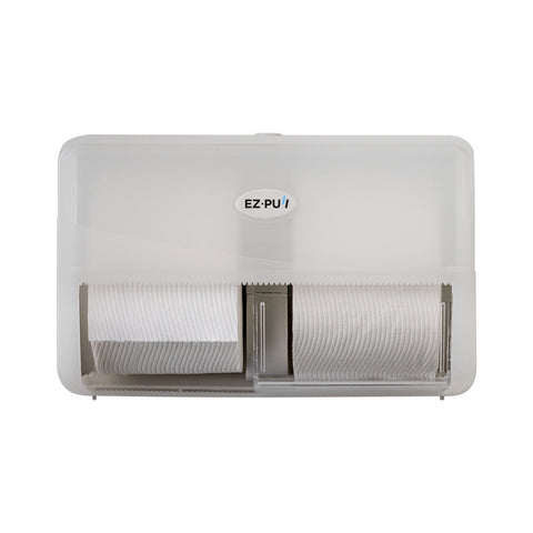 Wall Mount Double Roll Toilet Paper Dispenser - Pearl White