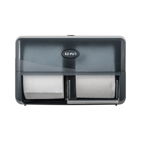 Wall Mount Double Roll Toilet Paper Dispenser - Pearl Black