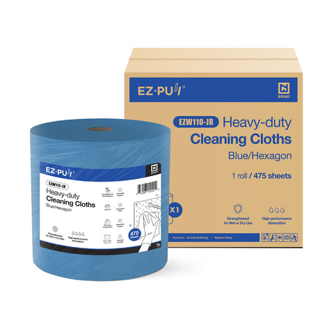 Heavy-Duty Cleaning Cloths - Jumbo Roll - 475sheets [X80]