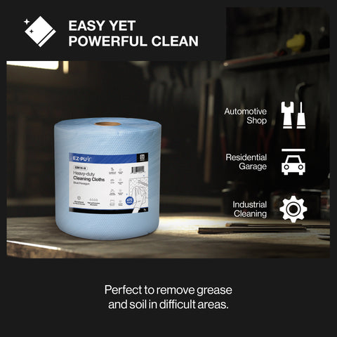 Heavy-Duty Cleaning Cloths - Jumbo Roll - 475sheets [X80]