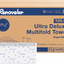 Renovelar™ Ultra Deluxe 2-Ply+ Multifold Paper Towels — 120 Sheets × 15 Packs White
