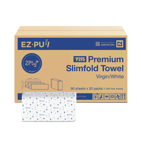 Premium 2ply+ Slimfold Hand Towel Paper - 20 x 90sheets