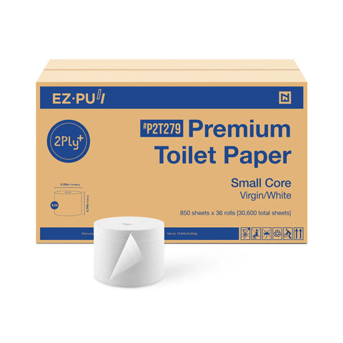 Premium 2-Ply SMALL CORE Toilet Paper - 36 x 850sheets